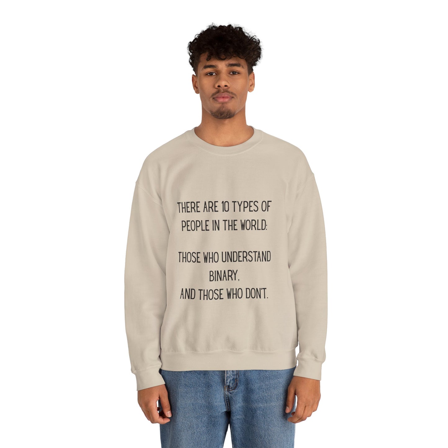 There are 10 types of people, Binary Humor Crewneck Sweatshirt, Funny Gift, Unisex Sweater, Techie Merch, Casual Layering Top