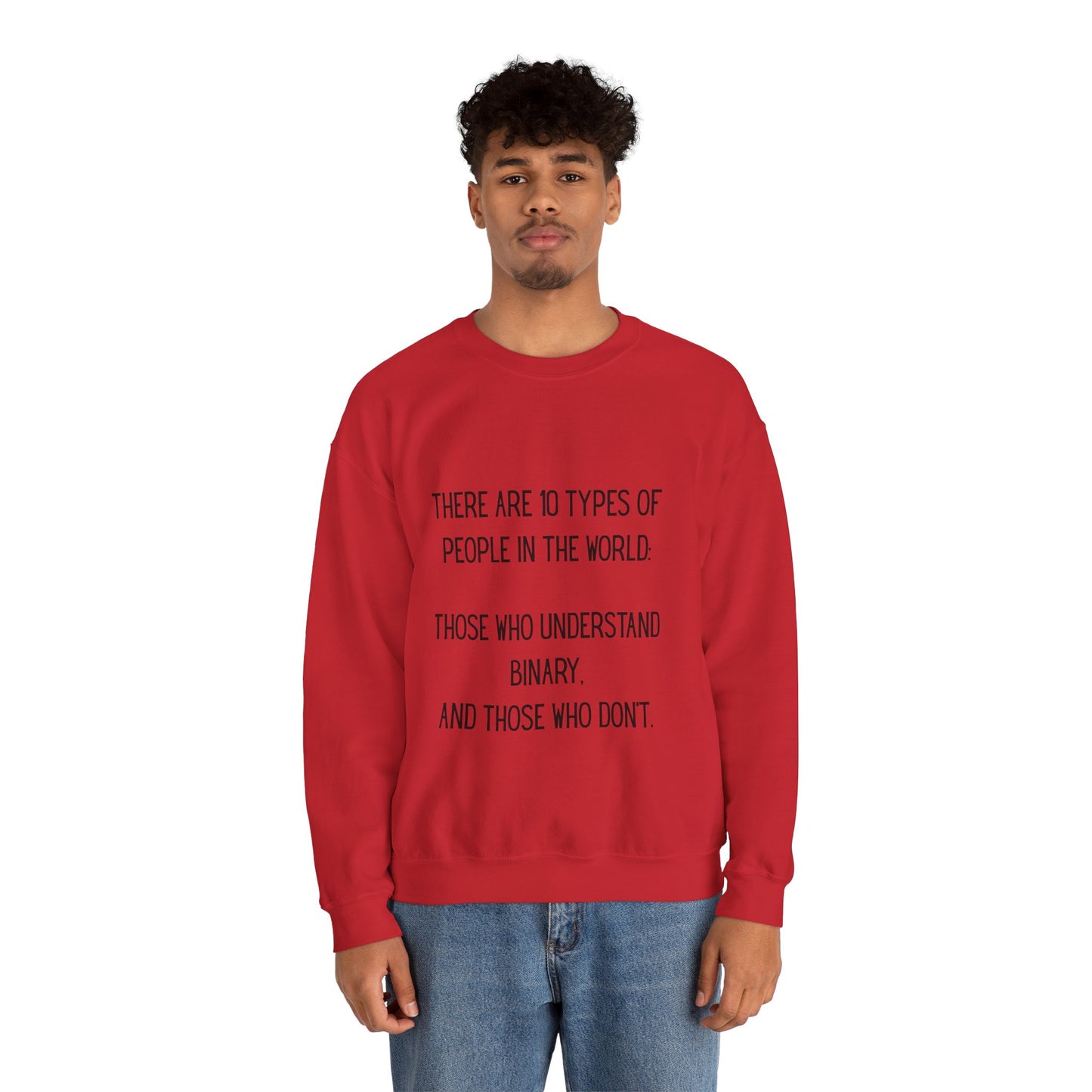 There are 10 types of people, Binary Humor Crewneck Sweatshirt, Funny Gift, Unisex Sweater, Techie Merch, Casual Layering Top