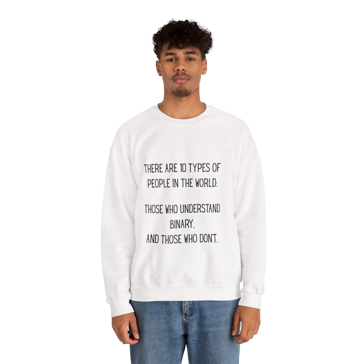 There are 10 types of people, Binary Humor Crewneck Sweatshirt, Funny Gift, Unisex Sweater, Techie Merch, Casual Layering Top