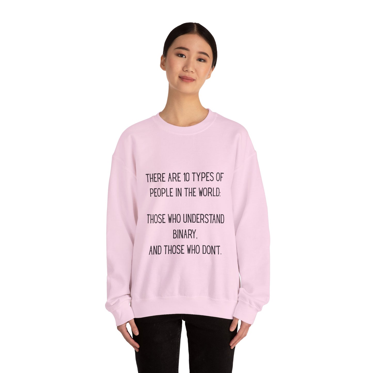 There are 10 types of people, Binary Humor Crewneck Sweatshirt, Funny Gift, Unisex Sweater, Techie Merch, Casual Layering Top