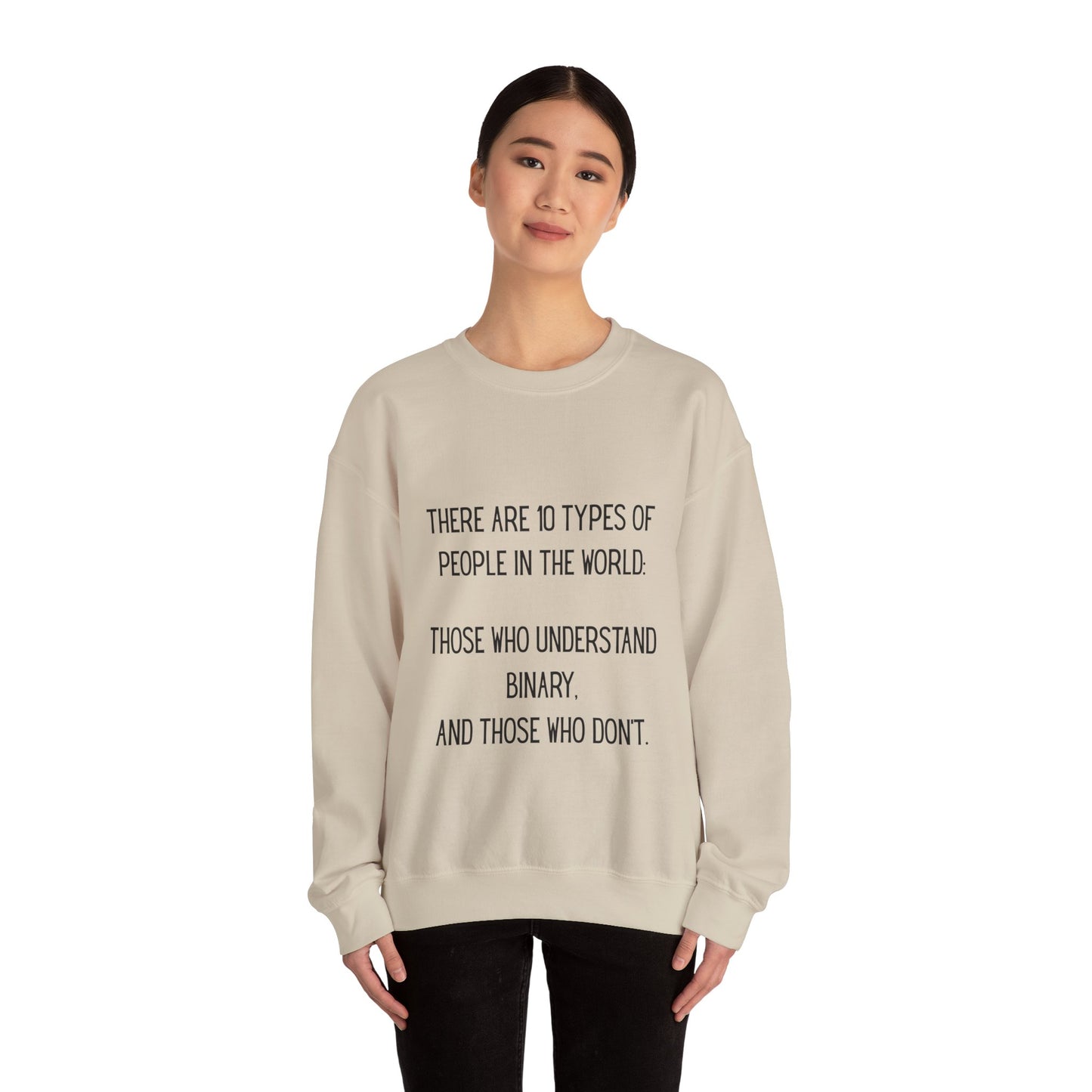 There are 10 types of people, Binary Humor Crewneck Sweatshirt, Funny Gift, Unisex Sweater, Techie Merch, Casual Layering Top